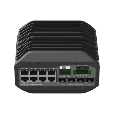 Industrial Rugged 8-Port Gigabit + 4x10G SFP+ Ruijie Switch With Dual Power Fanless Design