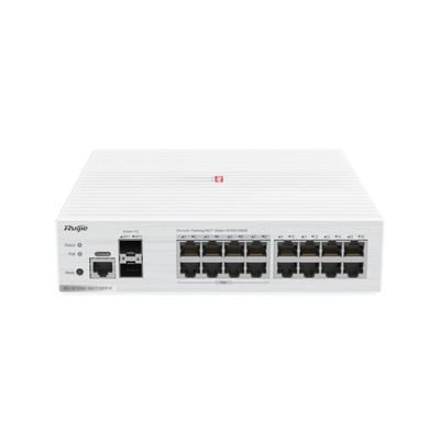 16-Port Gigabit Ruijie Switch With 2 SFP Slots Web Managed VLAN QoS Support
