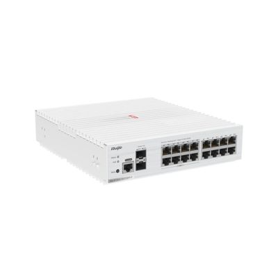 16-Port Gigabit Ruijie Switch With 2 SFP Slots Web Managed VLAN QoS Support